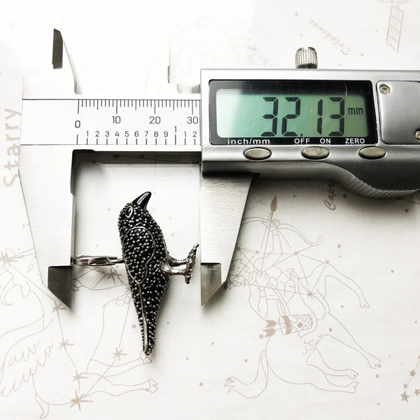 Black Silver Raven Charm-ToShay.org