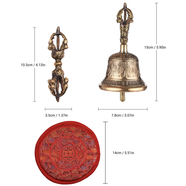 Tibetan Bronze Vajra Bell-ToShay.org