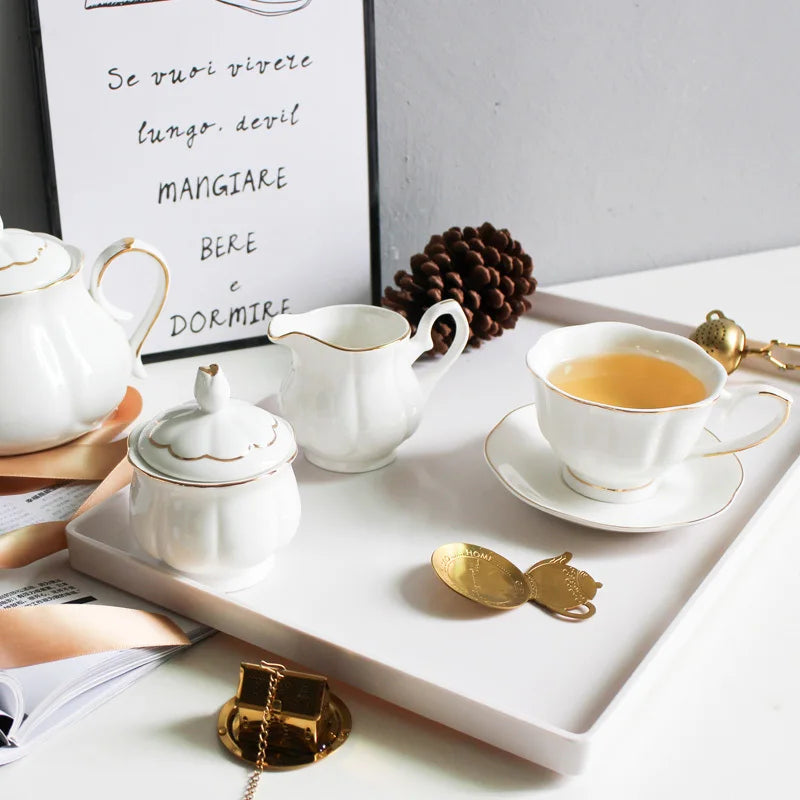 White Ceramic Sugar Creamer Set-ToShay.org