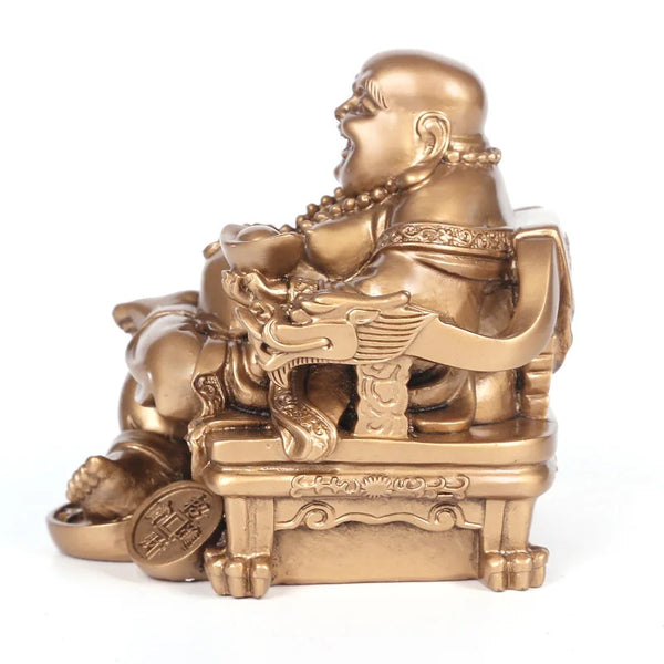 Maitreya Dragon Chair Buddha-ToShay.org