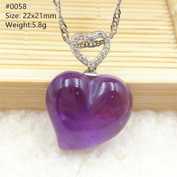 Purple Amethyst Heart Pendants-ToShay.org