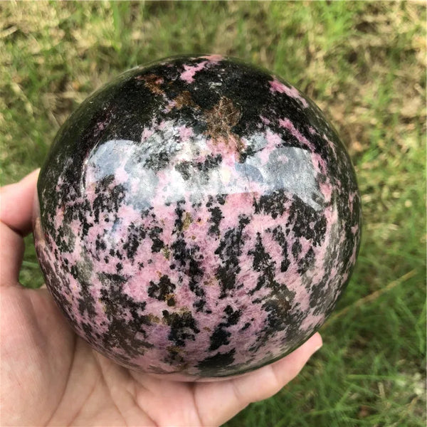Pink Rhodonite Crystal Ball-ToShay.org