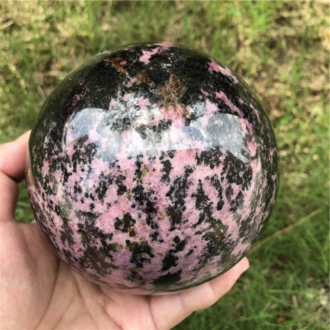 Pink Rhodonite Crystal Ball-ToShay.org