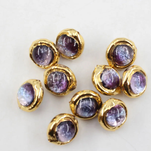 Purple Glaze Glass Beads-ToShay.org