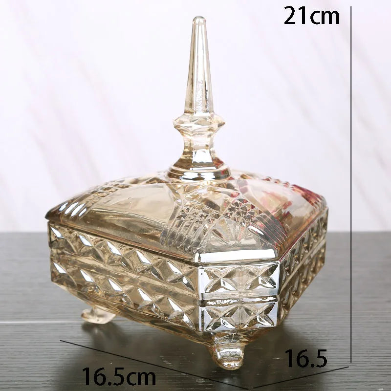 Amber Glass Candy Jar-ToShay.org