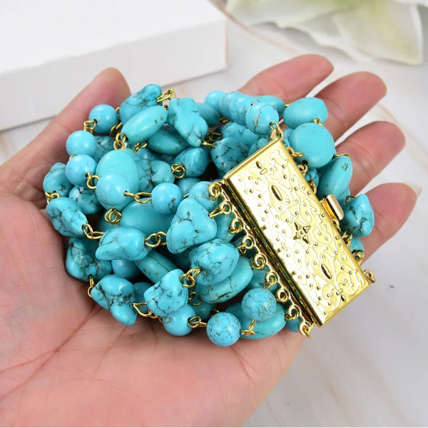 Blue Turquoise Bracelet-ToShay.org