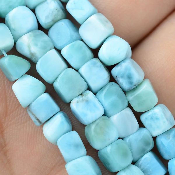 Blue Larimar Square Beads-ToShay.org