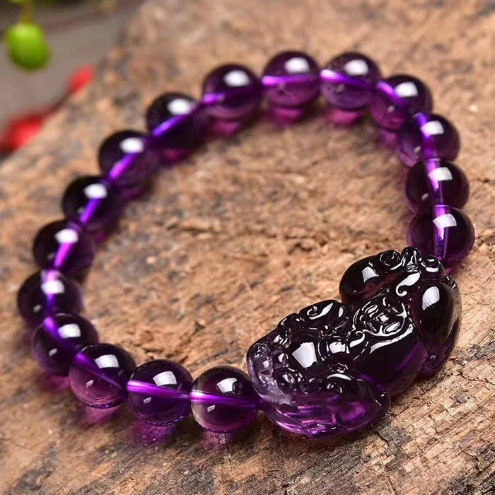 Purple Amethyst Pi Xiu Bead-ToShay.org