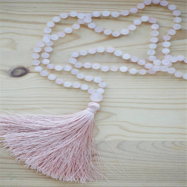 Pink Rose Quartz Mala-ToShay.org