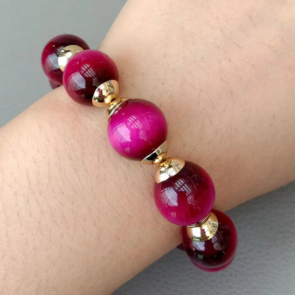 Pink Tiger Eye Bracelet-ToShay.org