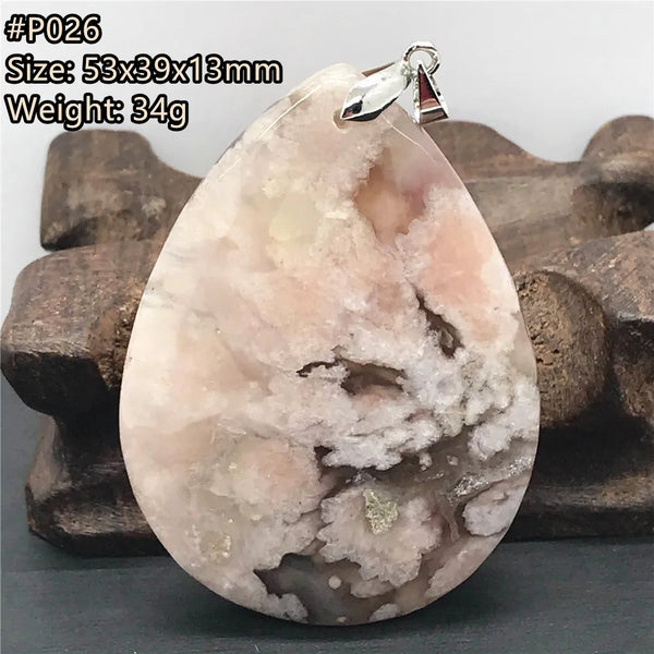 Pink Cherry Agate Pendant-ToShay.org