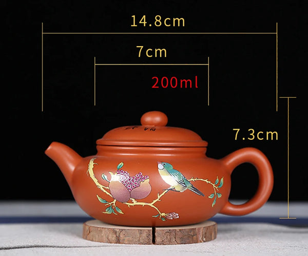 Yixing Painted Clay Teapot-ToShay.org