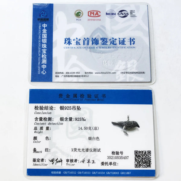 Black Silver Raven Charm-ToShay.org