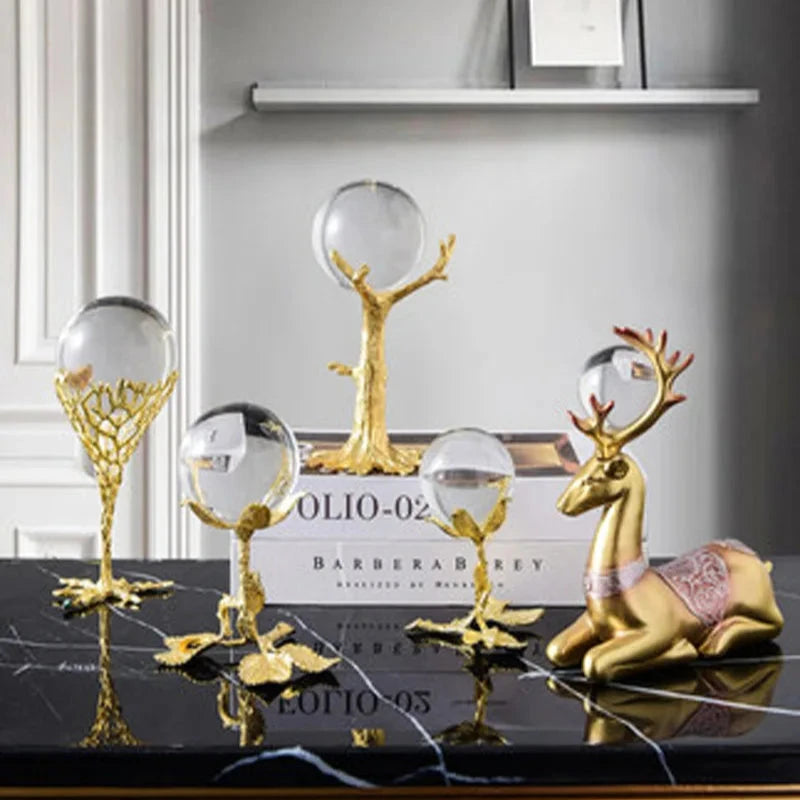 Gold Crystal Ball Stand-ToShay.org