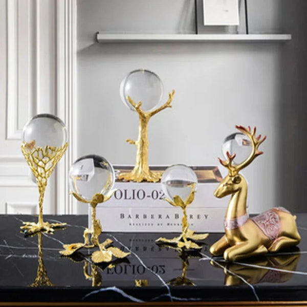 Gold Crystal Ball Stand-ToShay.org