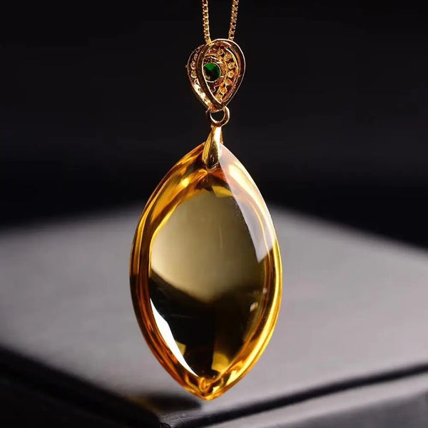 Yellow Citrine Quartz Pendant-ToShay.org