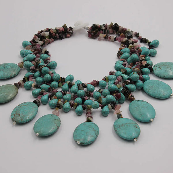 Green Turquoise Necklace-ToShay.org