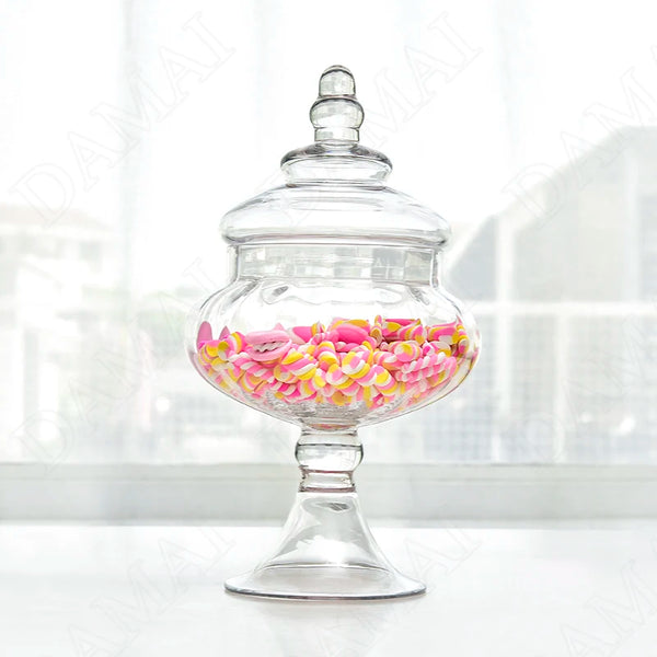 Clear Glass Candy Jar-ToShay.org