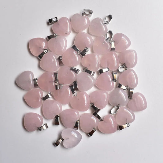 Pink Crystal Heart Pendants-ToShay.org