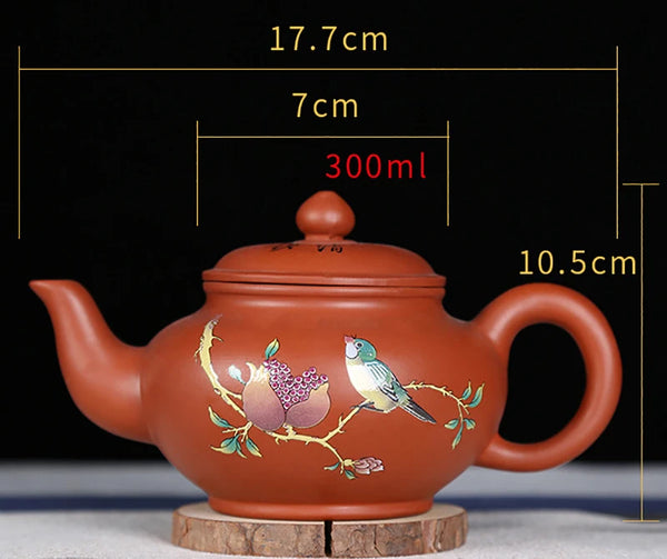 Painted Yixing Clay Teapot-ToShay.org