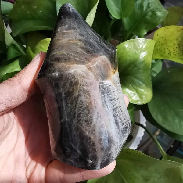 Black Moonstone Crystal Flame-ToShay.org