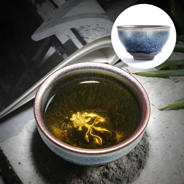 Silver Glaze Inlaid Teacups-ToShay.org