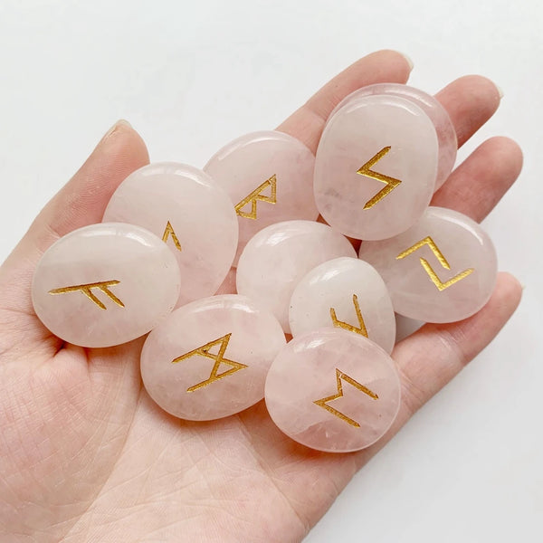 Pink Rose Quartz Runes-ToShay.org