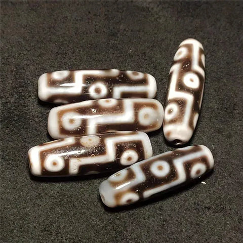 Tibetan Agate Eyes Dzi Beads-ToShay.org