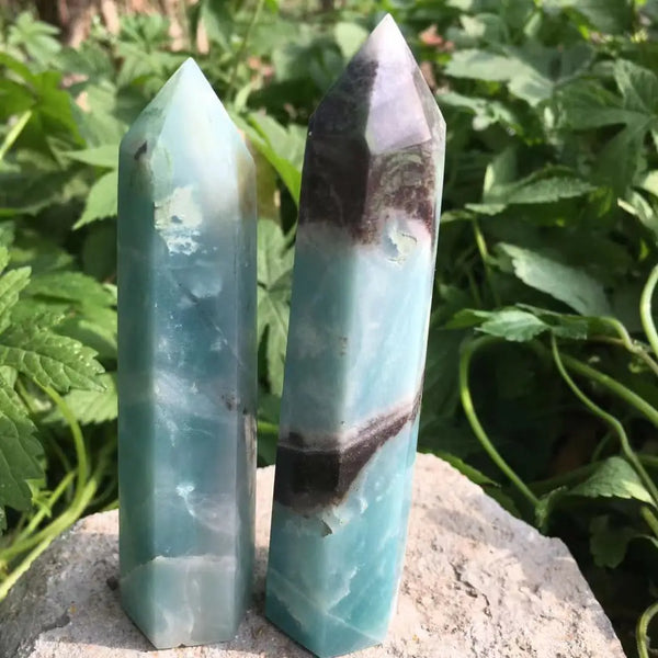 Blue Calcite Crystal Wand-ToShay.org