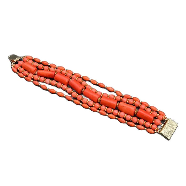 Orange Coral Bracelet-ToShay.org