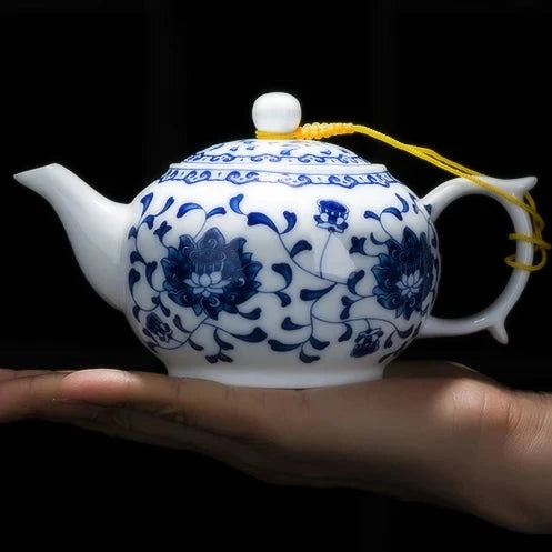 White Painted Porcelain Teapot-ToShay.org