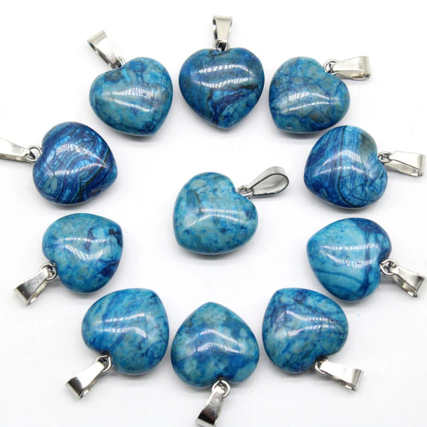 Mixed Crystal Heart Pendants-ToShay.org