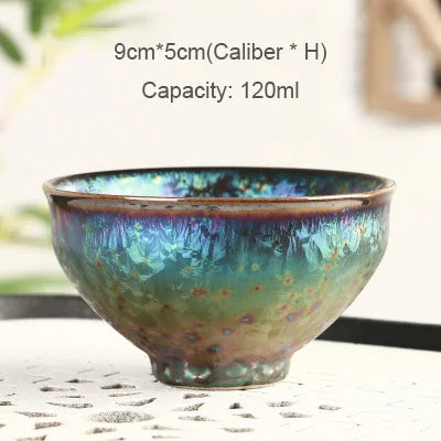 Blue Glaze Ceramic Tea Cup-ToShay.org