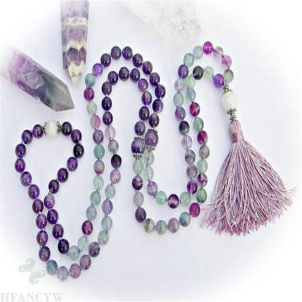 Purple Fluorite Mala Beads-ToShay.org