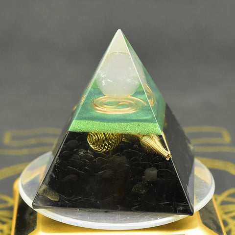 Obsidian Orgonite Pyramid-ToShay.org