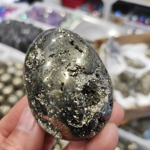 Silver Pyrite Geode Egg-ToShay.org