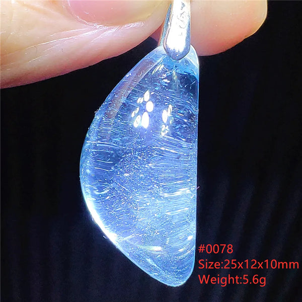 Blue Aquamarine Crystal Pendant-ToShay.org