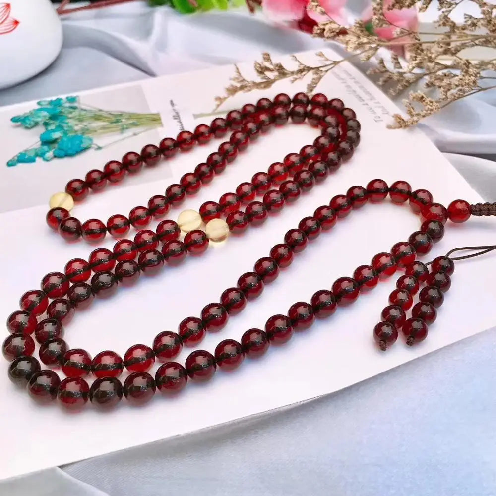 Red Amber Prayer Beads-ToShay.org