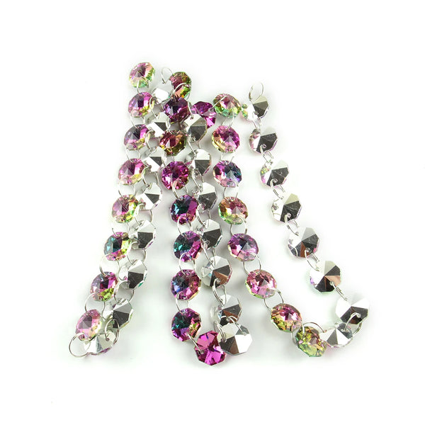 Rainbow Crystal Octagon Bead Chain-ToShay.org