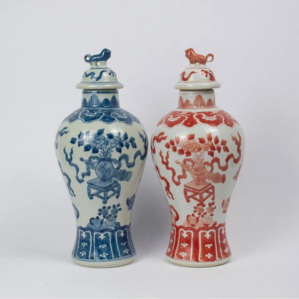 Lion Ceramic Tea Caddy-ToShay.org