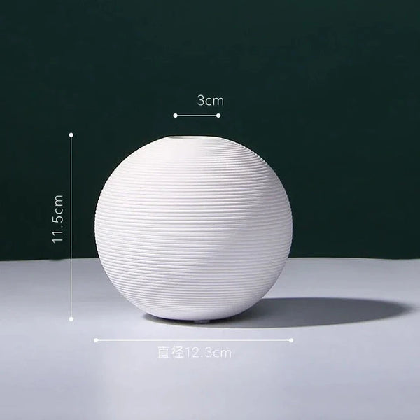 White Ball Vase-ToShay.org