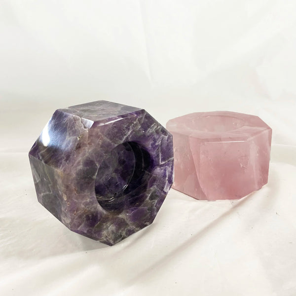 Quartz Crystal Tealight Holders-ToShay.org