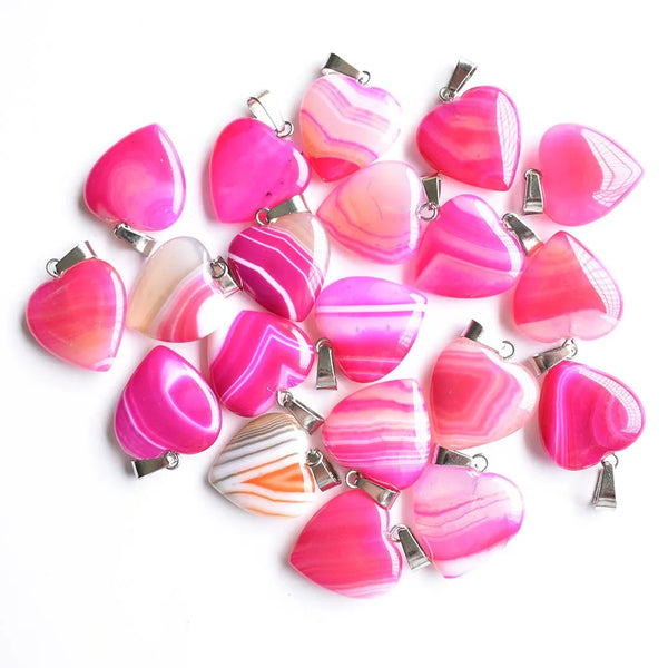 Mixed Stripe Onyx Hearts-ToShay.org