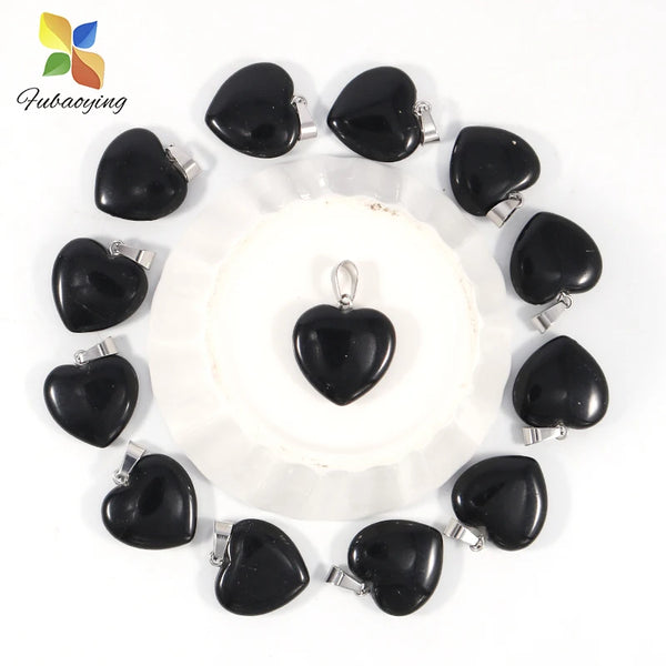 Mixed Crystal Heart Pendants-ToShay.org