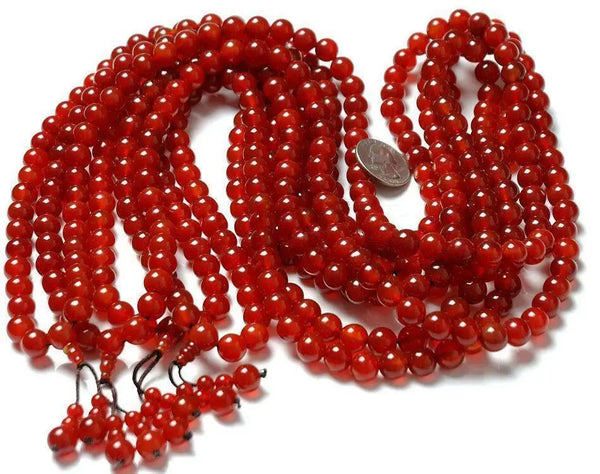 Red Agate Bead Mala-ToShay.org