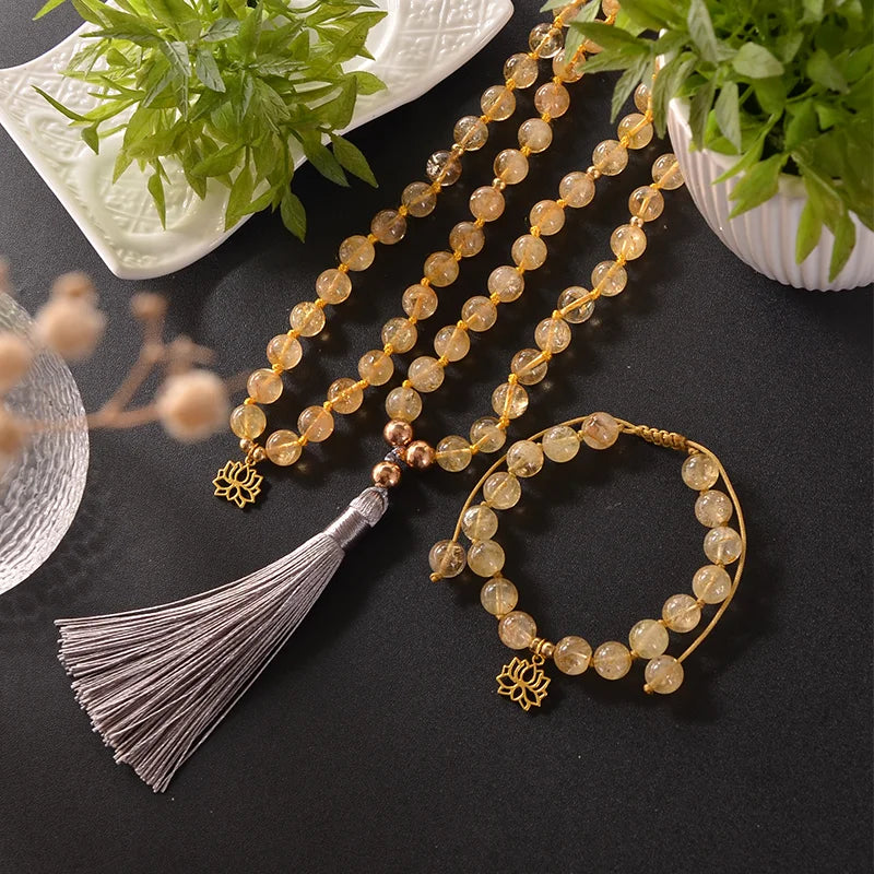 Yellow Citrine Mala Beads-ToShay.org