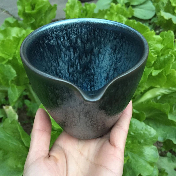Blue Glaze Ceramic Pourer-ToShay.org