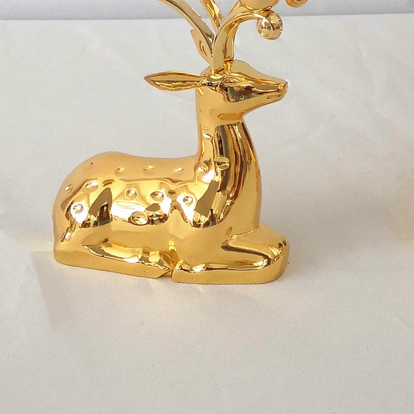 Gold Reindeer Candle Stand-ToShay.org