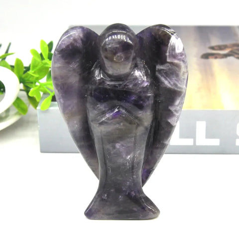 Purple Amethyst Angel Statue-ToShay.org