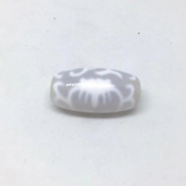 White Agate Dzi Beads-ToShay.org